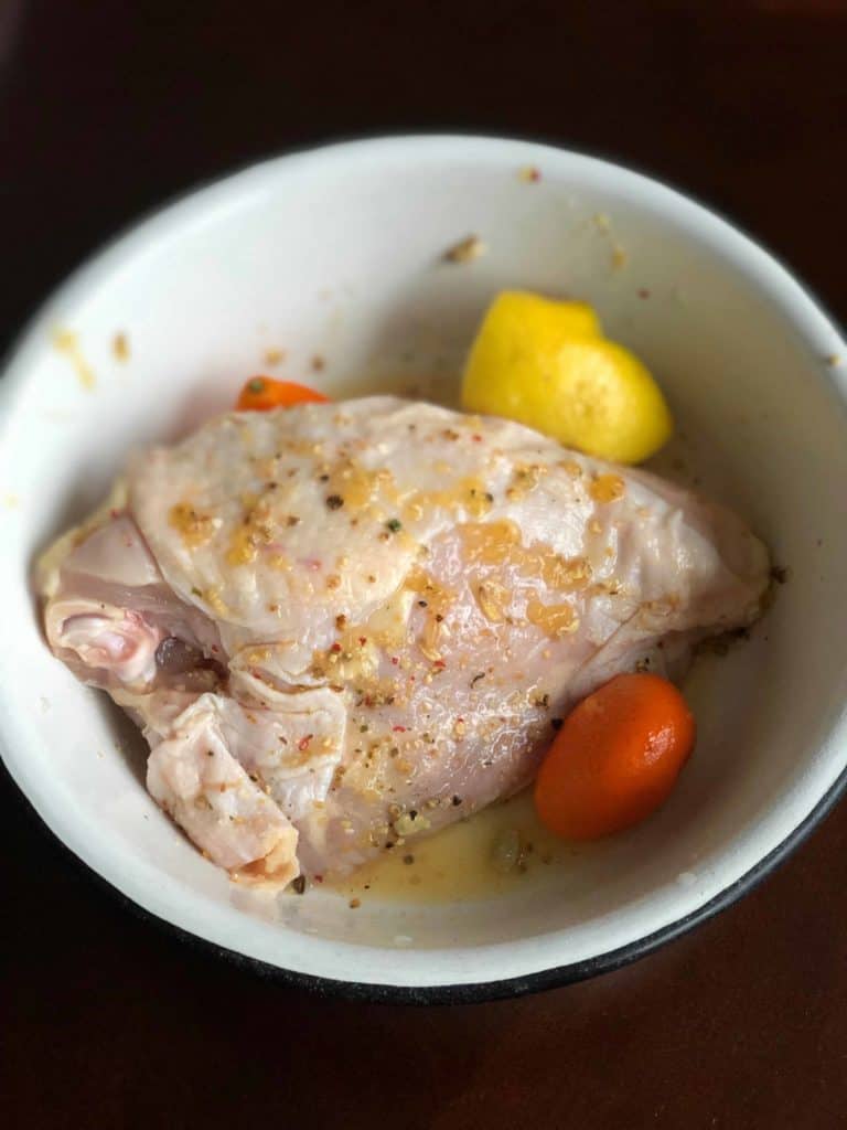 Marinating chicken breast in citrus