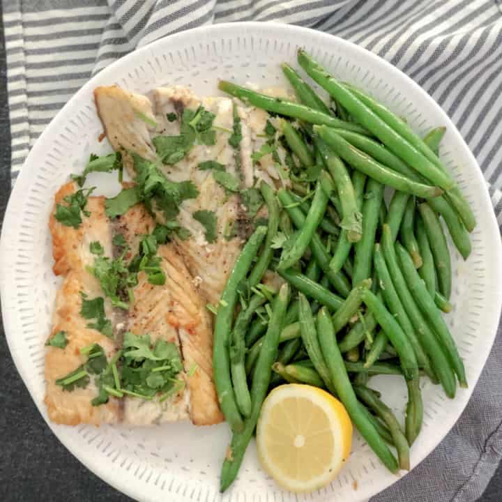barramundi fillet in lemon butter sauce