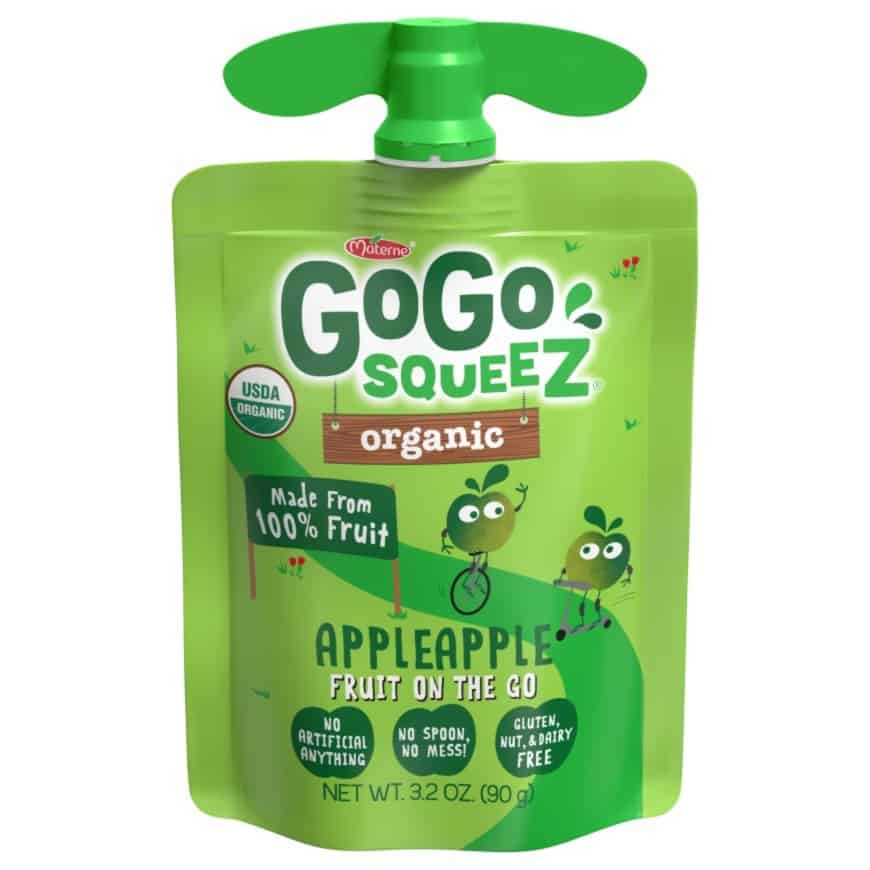 Gogo Squeez pouch of apple sauce 
