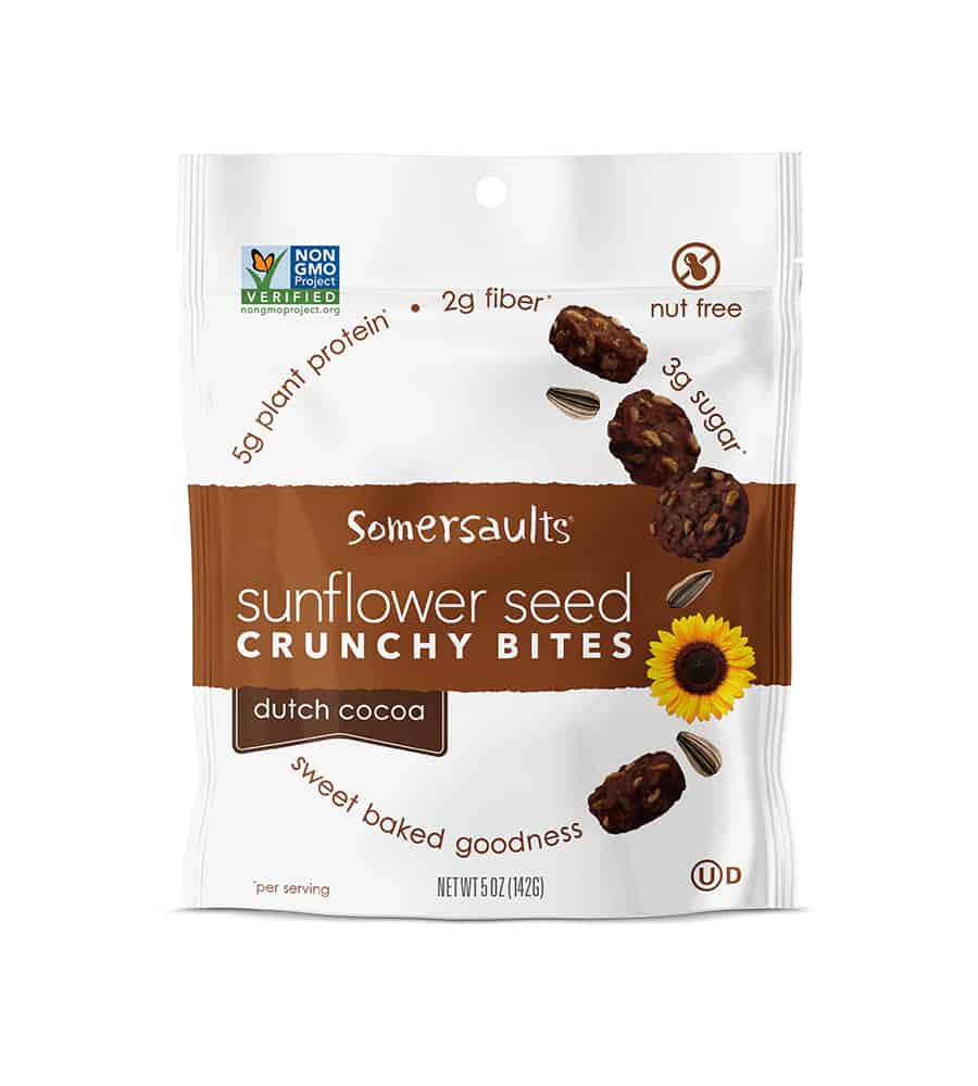 bag of sunflower seed crunchy bite cocoa cookies 