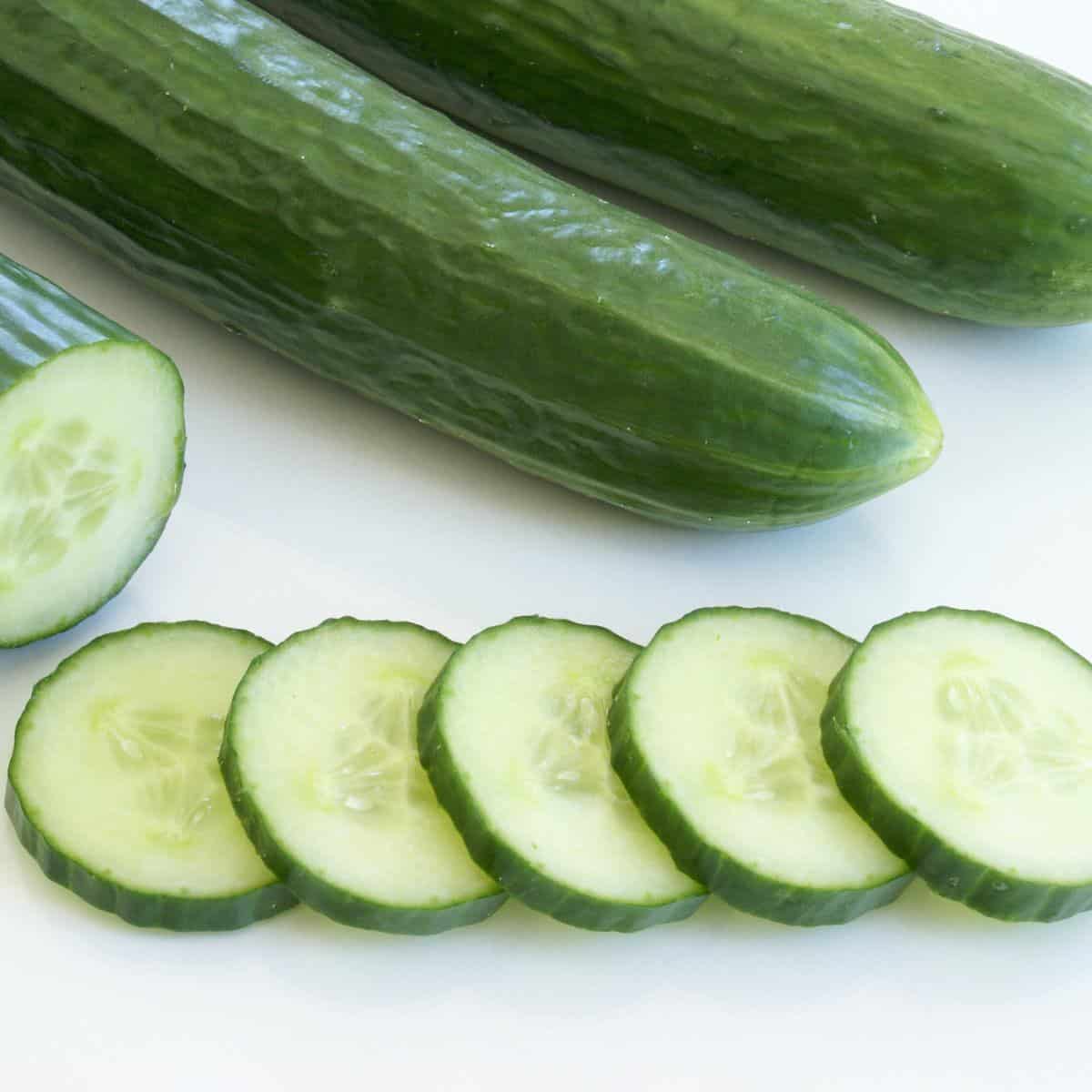 english cucumber sliced