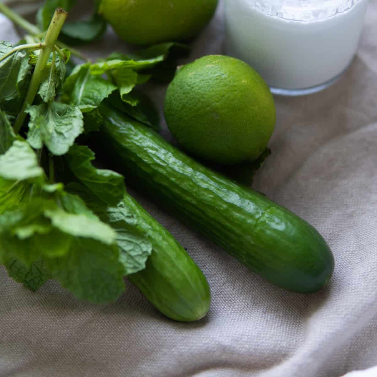 persian cucumbers with lime and dill